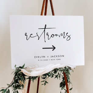 STELLA Wedding Restroom This Way Arrow Foam Board