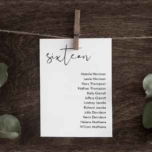 STELLA Wedding Seating Card - TABLE 16