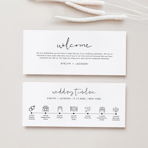 STELLA Wedding Timeline and Welcome Letter 9x4