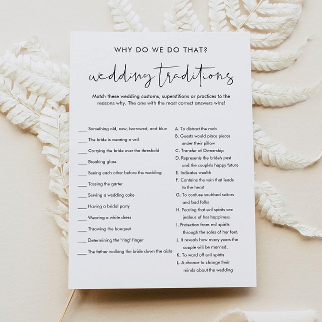 STELLA Wedding Traditions Bridal Shower Game Invitation (Creator Uploaded)