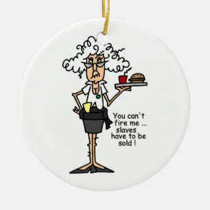 Stella With Attitude Humor Ceramic Ornament
