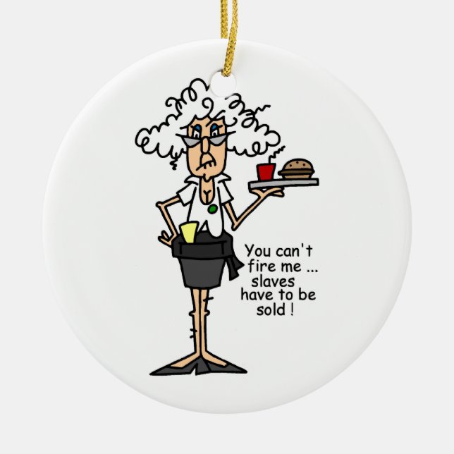 Stella With Attitude Humor Ceramic Ornament (Front)