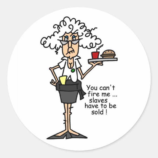 Stella With Attitude Humor Classic Round Sticker (Front)