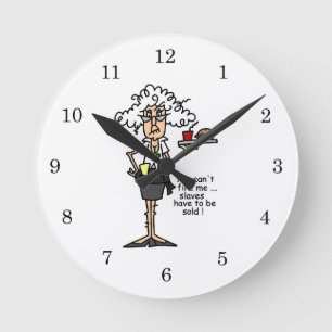 Stella With Attitude Humor Round Clock