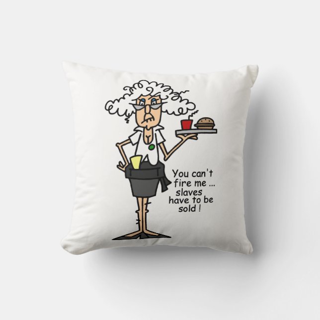 Stella With Attitude Humor Throw Pillow (Front)
