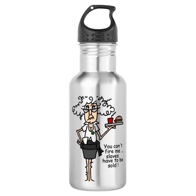 Stella With Attitude Humor Water Bottle (Front)