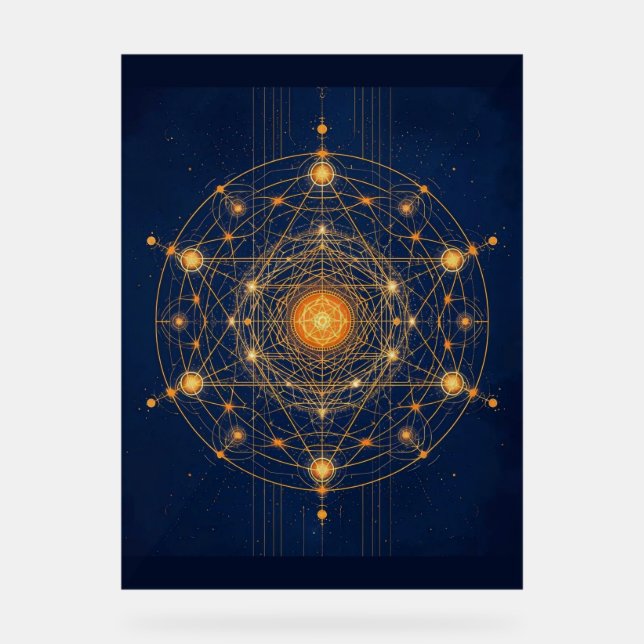 Stellar Alignment: The Geometry of Inner Light Acrylic Sign (Front)