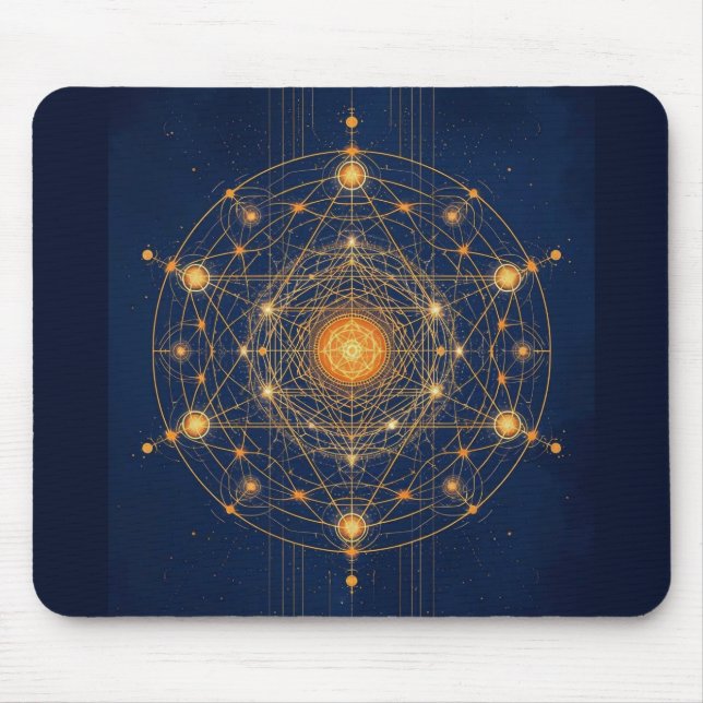Stellar Alignment: The Geometry of Inner Light Mouse Pad (Front)