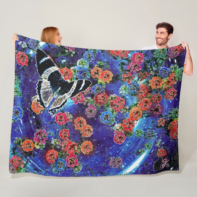Stellar Blooms Fleece Blanket (In Situ)