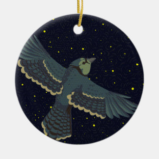 Stellar Blue Jay Ceramic Ornament