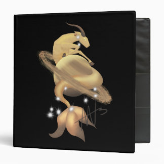Stellar Capricorn Saturn Zodiac 3 Ring Binder