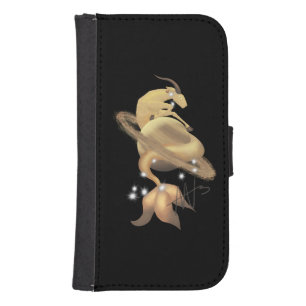 Stellar Capricorn Saturn Zodiac Galaxy S4 Wallet Case
