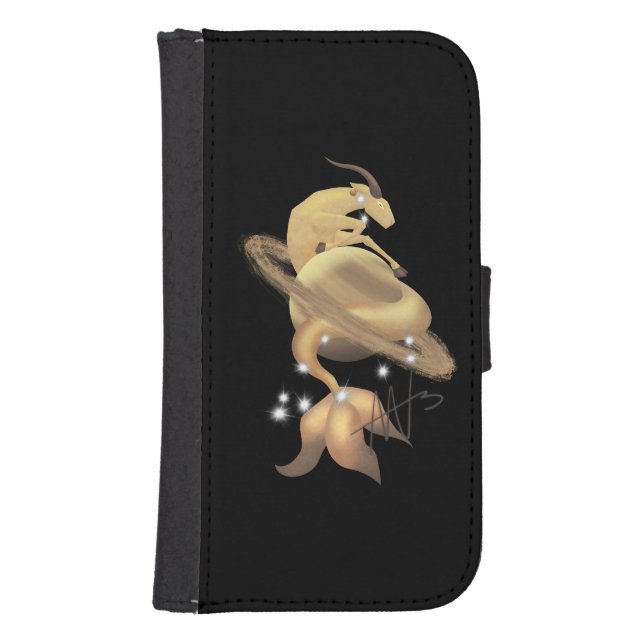 Stellar Capricorn Saturn Zodiac Samsung Galaxy Wallet Case (Front)