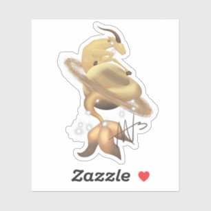 Stellar Capricorn Saturn Zodiac Sticker