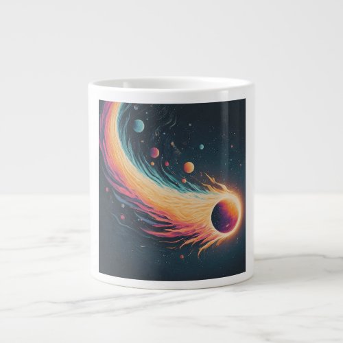 Stellar Comet Mug Sip in Cosmic Splendor Giant Coffee Mug
