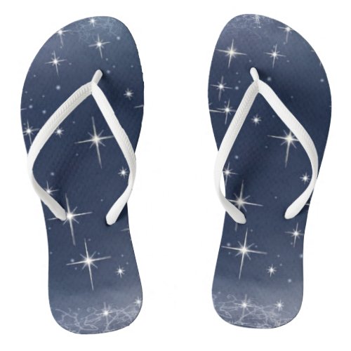 Stellar Comfort Grey and White Star Design men Flip Flops