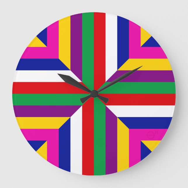 Stellar Cross-Section - Green/Red - Balanced Large Clock (Front)