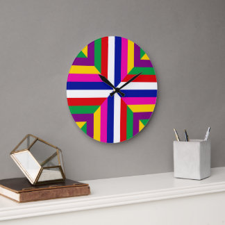 Stellar Cross-Section - White/Blue - Balanced Large Clock
