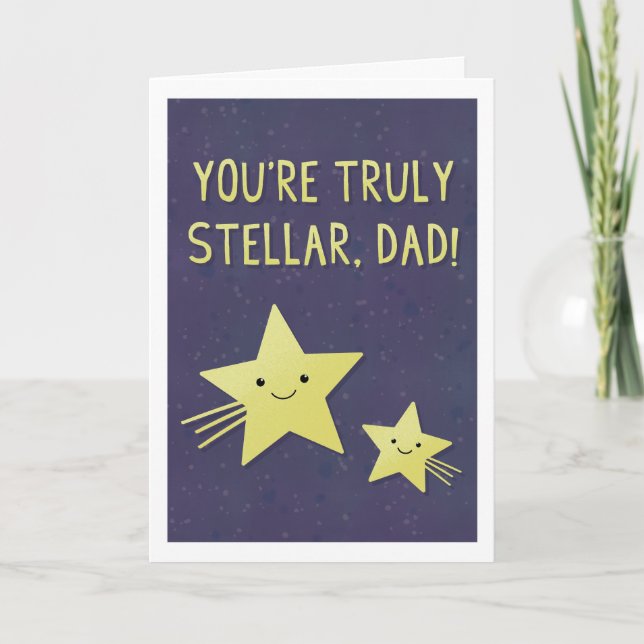 Stellar Dad Greeting Card (Front)