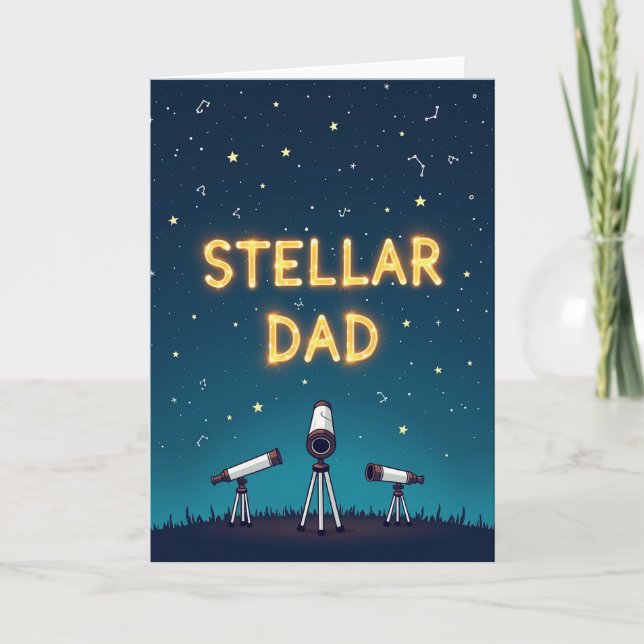 Stellar Dad Night Sky Card (Front)