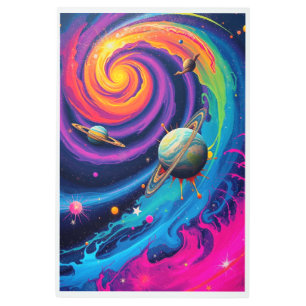 Stellar Echoes: Modern Abstract Space Art