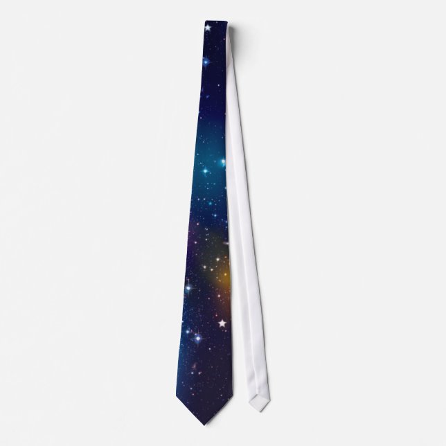 Stellar Galaxy Print Neck Tie (Front)