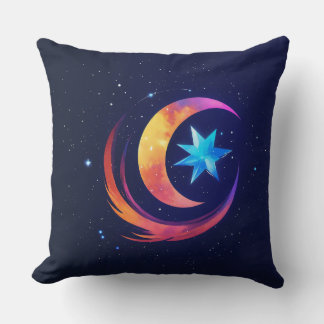 Stellar Gravity Emblem T-Shirt Throw Pillow