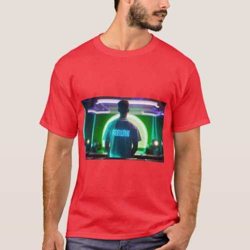 Stellar Groove Neon DJ Logo T_Shirt Collection