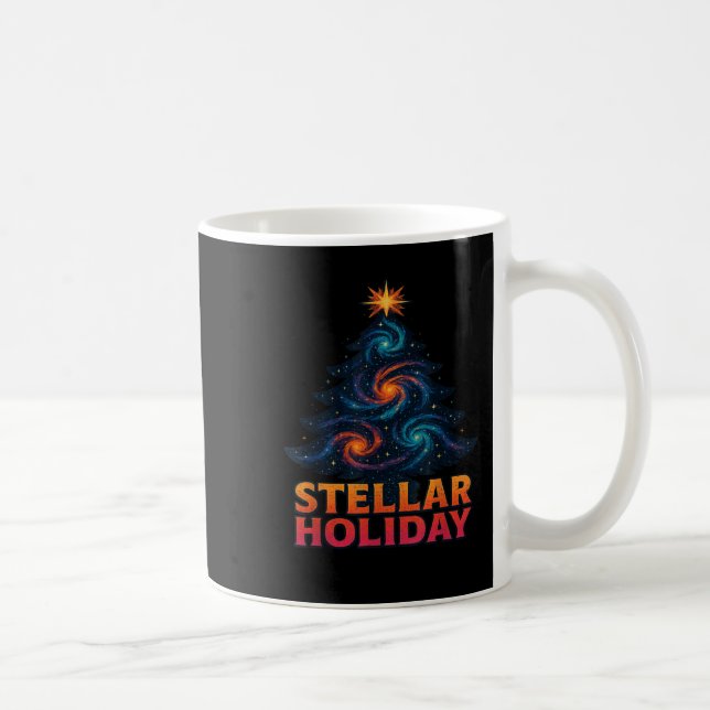 Stellar Holiday Christmas Tree Holiday Season  Coffee Mug (Right)