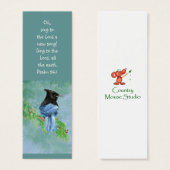 Stellar Jay Bird Scripture Bible Bookmark (Front & Back)