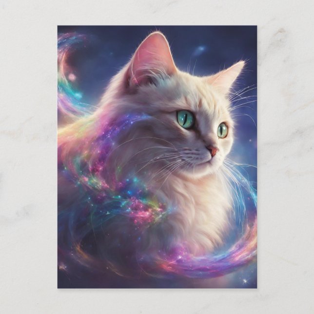 Stellar Kitty- cosmic cat art Postcard (Front)