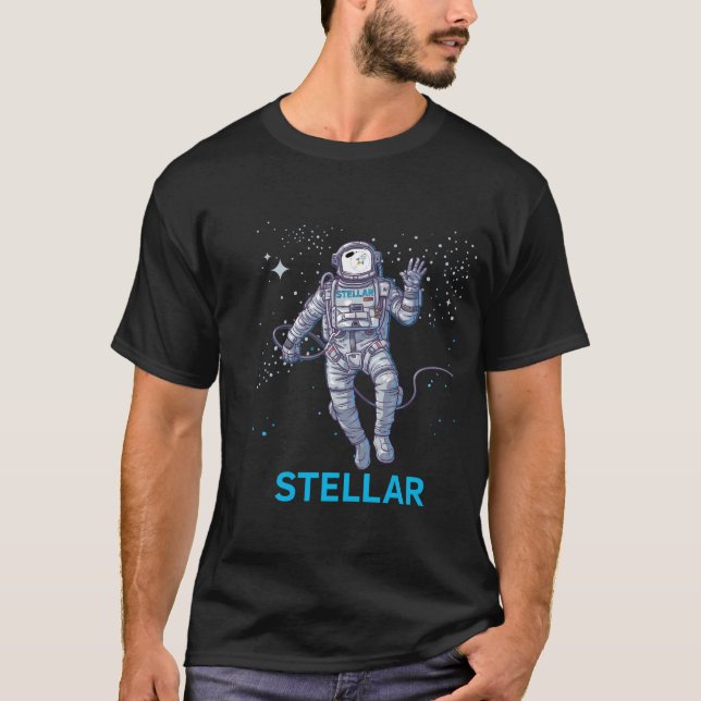 Stellar Lumens Xlm Astronaut To-The-Moon T-Shirt (Front)