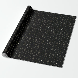 Stellar Night Star Celestial Wrapping Paper