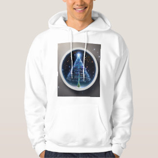 "Stellar Noel: Christmas Tree in Space Hoodie" Hoodie