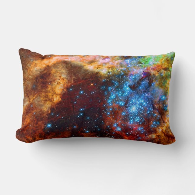 Stellar Nursery R136 in the Tarantula Nebula Lumbar Pillow (Front)