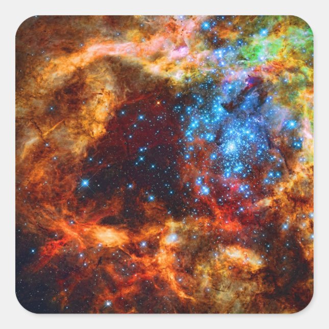Stellar Nursery R136 in the Tarantula Nebula Square Sticker (Front)