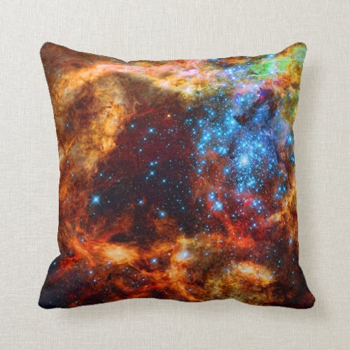 Stellar Nursery R136 in the Tarantula Nebula Throw Pillow