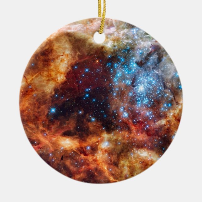 Stellar Nursery R136 Tarantula Nebula NASA Photo Ceramic Ornament (Front)