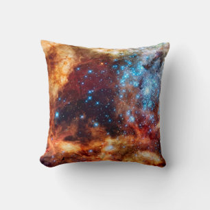 Stellar Nursery R136 Tarantula Nebula NASA Photo Throw Pillow