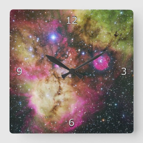 Stellar Nursery southern constellation of Puppis Square Wall Clock