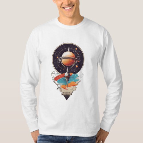 Stellar Orbits Spaceship Trajectory T_Shirt 