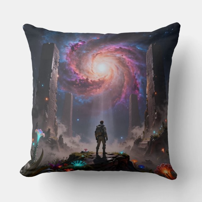 Stellar Path – Journey Through the Universe´3 Throw Pillow (Front)