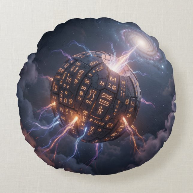 Stellar Path – Journey Through the Universe´4 Round Pillow (Front)