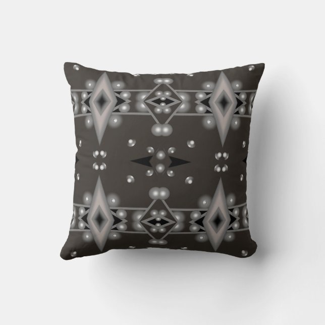 Stellar Performance Modern Abstract Art Design Throw Pillow (Back)