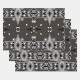 Stellar Performance Modern Abstract Art Design Wrapping Paper Sheets