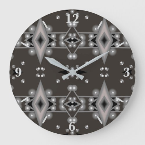 Stellar PerformanModern Abstract Art Illustration  Large Clock