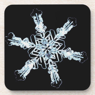 Stellar snow crystal beverage coaster
