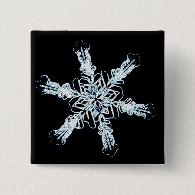 Stellar snow crystal button (Front)