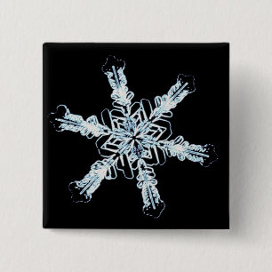 Stellar snow crystal button