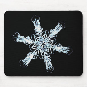 Stellar snow crystal mouse pad